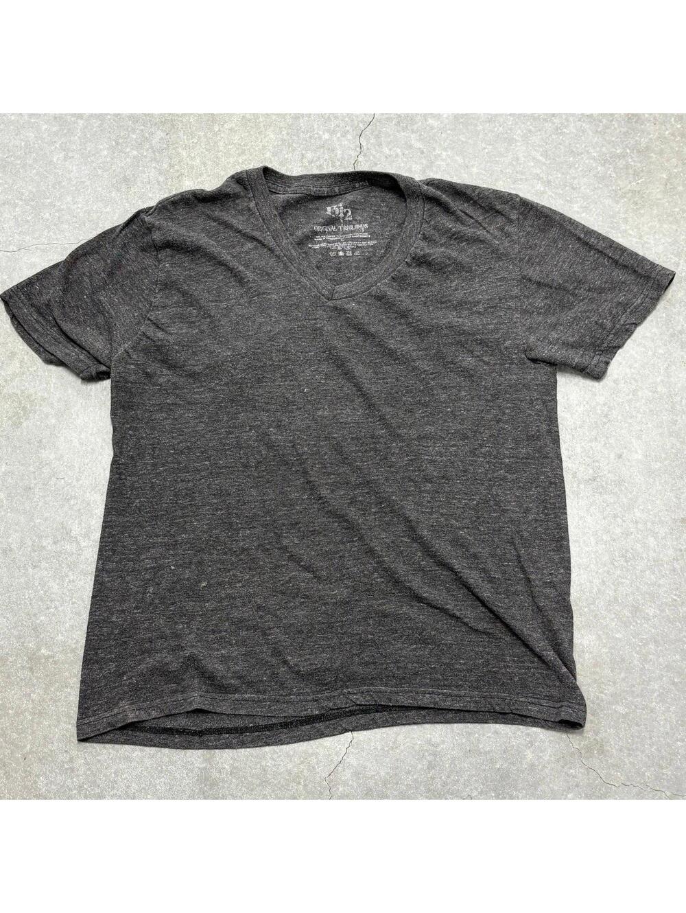 Plain Grey V Neck T Shirt